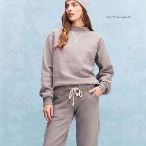 Parke Tonal Classic Mockneck in stone